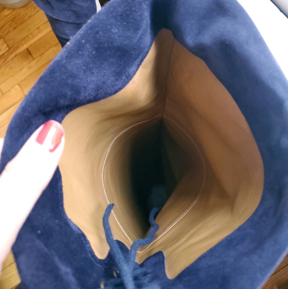 Chloé Blue Lagoon OTK Boots Suede & Leather WILL TRADE - Picture 12 of 16
